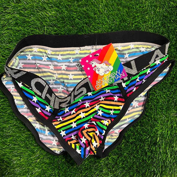 🩲 NEW! SMALL ANDREW CHRISTIAN STARS AND STRIPS BRIEFS - Picture 2 of 4